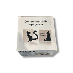 Cat Mug & Coaster Set - New In Box "I like your Cattitude" Great gift!!